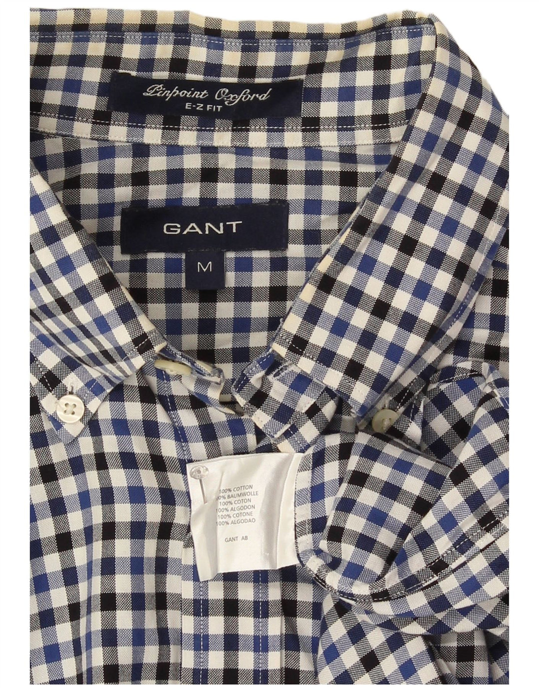 Camisa masculina E-Z Fit da Gant, algodão guingão médio multicolorido
