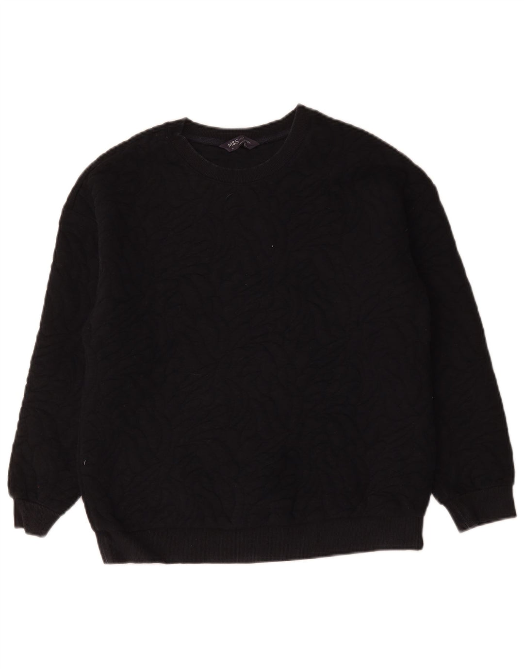 Suéter de moletom oversized feminino Marks & Spencer Reino Unido 10 pequeno azul marinho