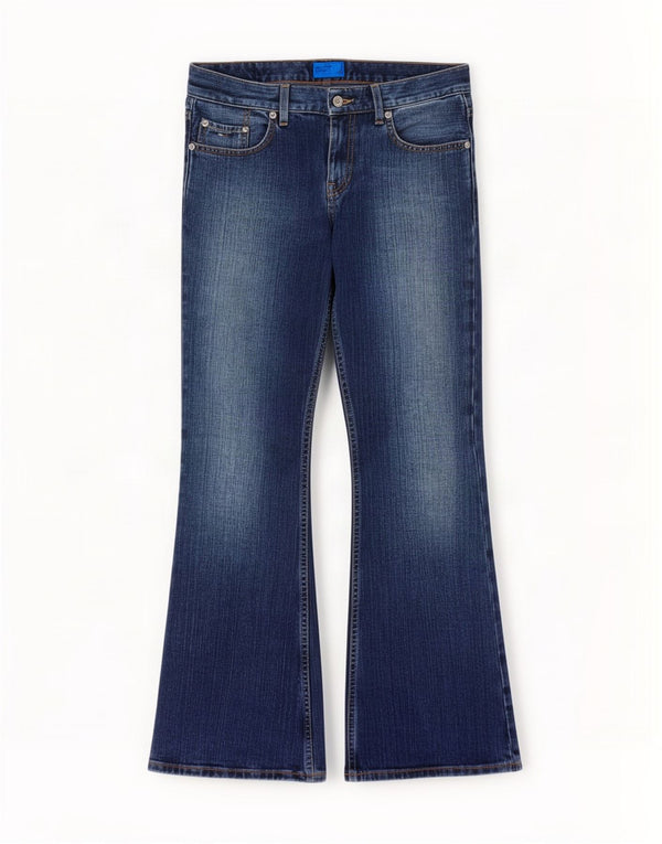 Tommy Hilfiger Masculino Hipster Bootcut Jeans W30 L30 Azul Marinho Algodão