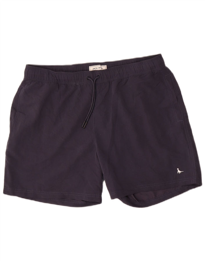 Shorts de natação masculino Jack Wills XL azul marinho poliéster