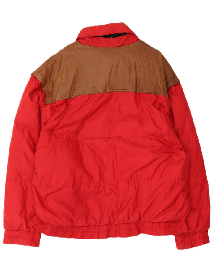 Jaqueta acolchoada masculina Daniel Hechter IT 52 XL vermelho colorblock poliamida