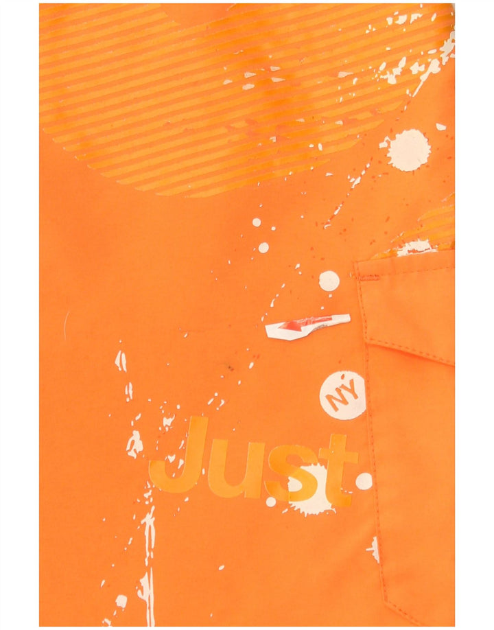 Shorts de natação masculinos Nike Graphic grande laranja colorblock poliéster