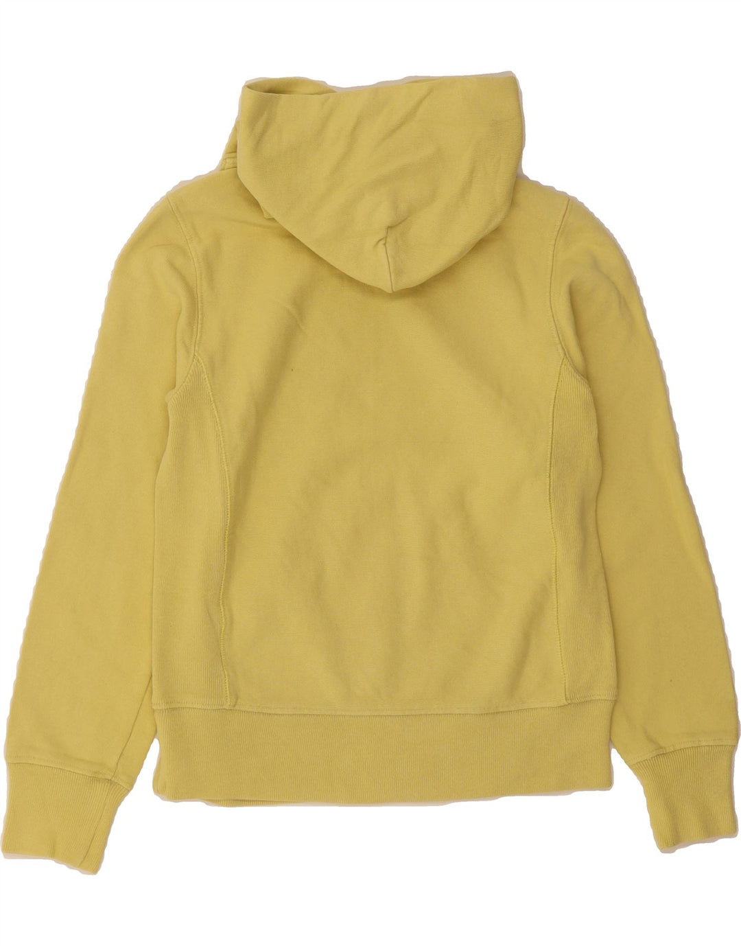 CHAMPION Womens Hoodie Jumper UK 10 Small Yellow Cotton Vintage Champion and Second-Hand Champion from Messina Hembry 