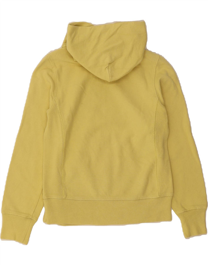 CHAMPION Womens Hoodie Jumper UK 10 Small Yellow Cotton Vintage Champion and Second-Hand Champion from Messina Hembry 