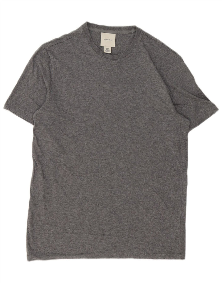 Calvin Klein Camiseta masculina top pequeno algodão cinza