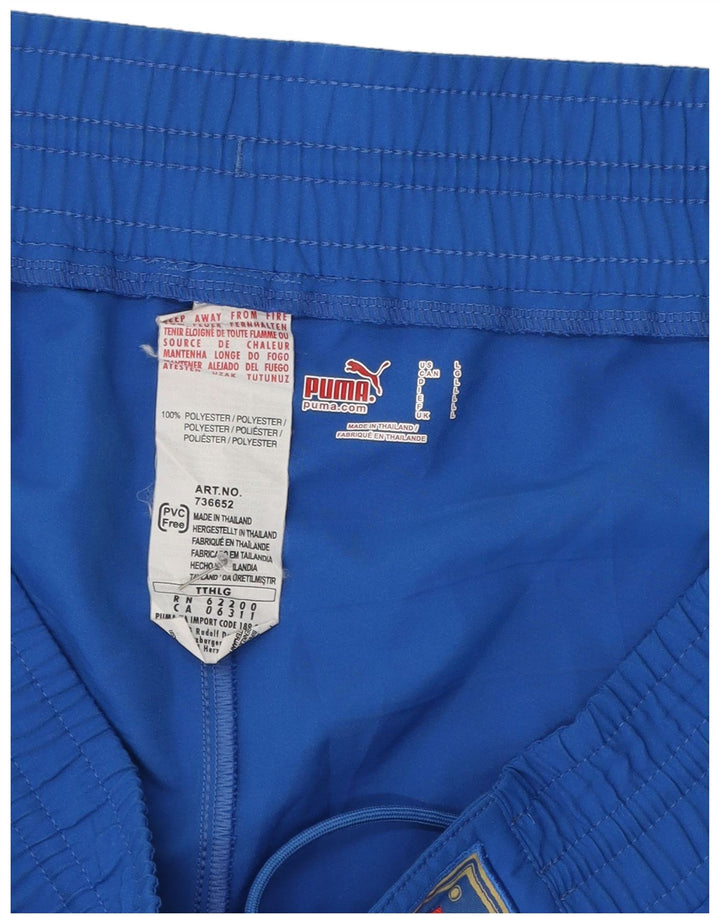 Puma Mens Italia Graphic Sport Shorts Grande Azul Poliéster