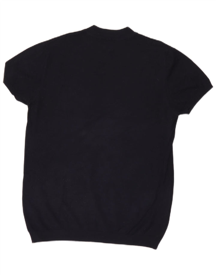 Zara Camiseta masculina grande azul marinho