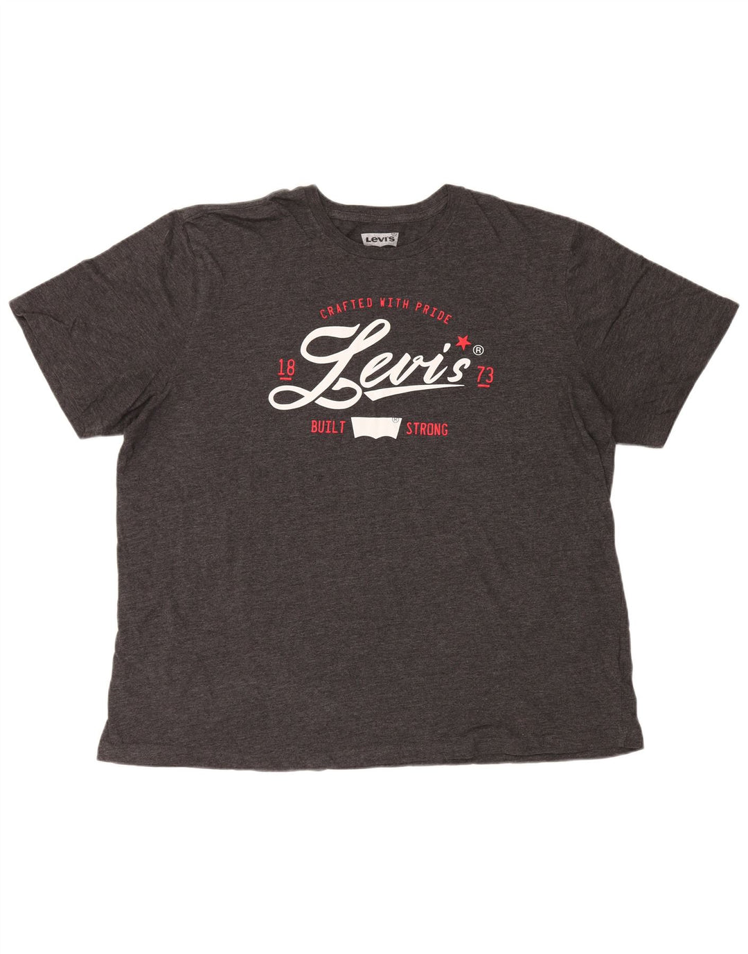 Camiseta gráfica masculina Levi's Top 2XL algodão cinza