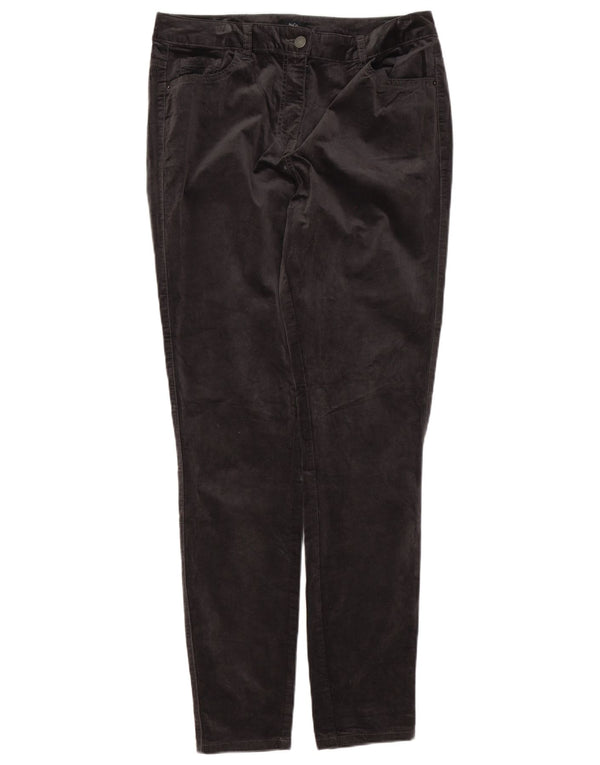 M&Co Calça feminina casual skinny de veludo Reino Unido 14 grande W34 L32 algodão cinza