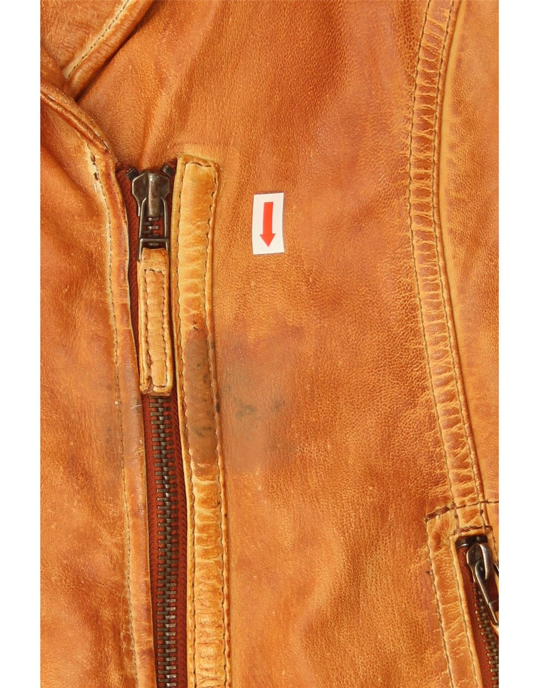 Jaqueta feminina de couro Gipsy para motociclista Reino Unido 14 couro marrom médio