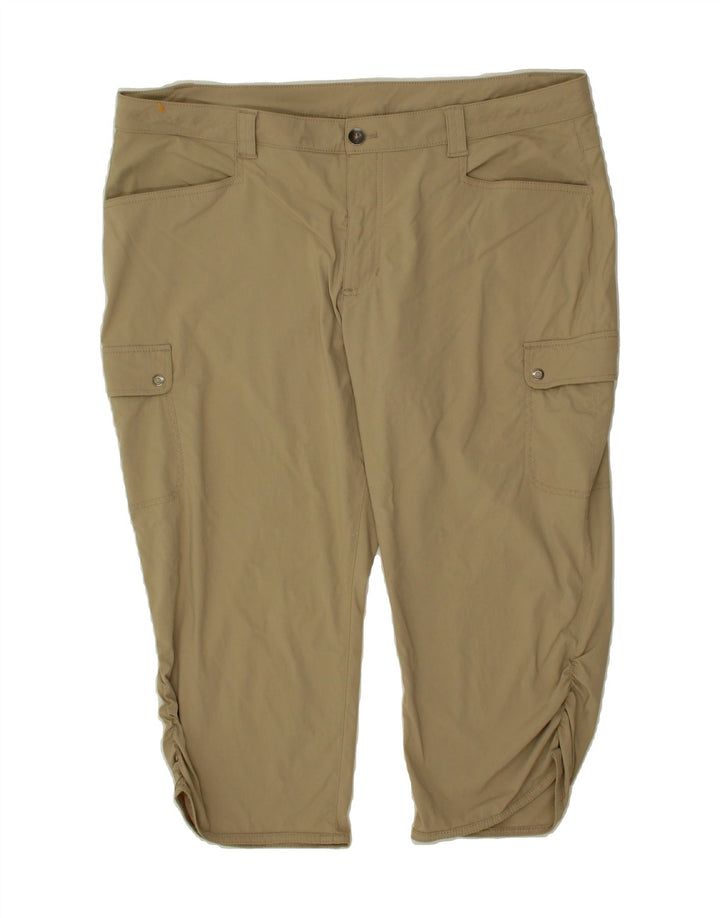 EDDIE BAUER Womens Capri Cargo Trousers US 18 2XL W38 L21 Beige Nylon Vintage Eddie Bauer and Second-Hand Eddie Bauer from Messina Hembry 