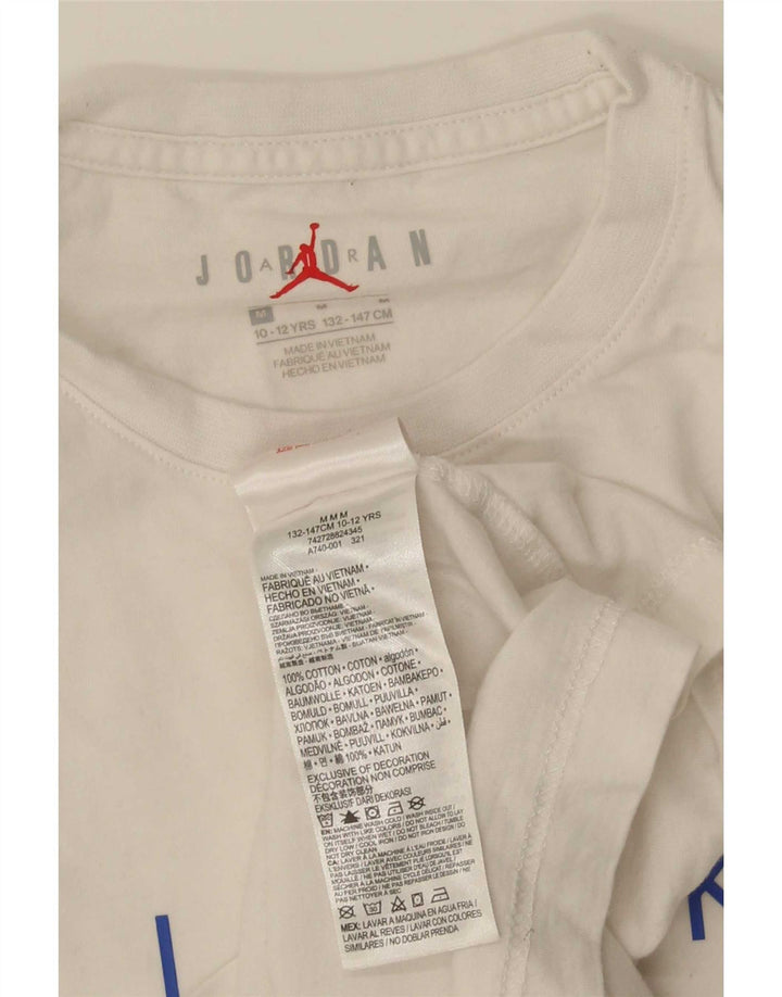 Camiseta Jordan Boys Regular Graphic Top 10-11 Anos Algodão Branco