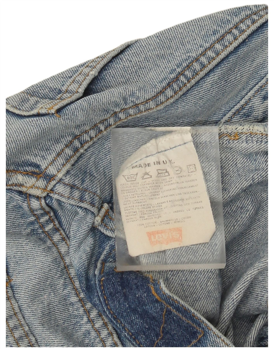 Calça jeans feminina Levi's 501 Straight W34 L31 azul algodão