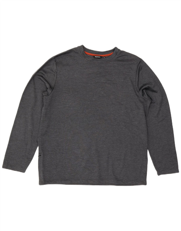 Rohan Mens Top Manga Longa XL Cinza Risca de Giz Poliéster