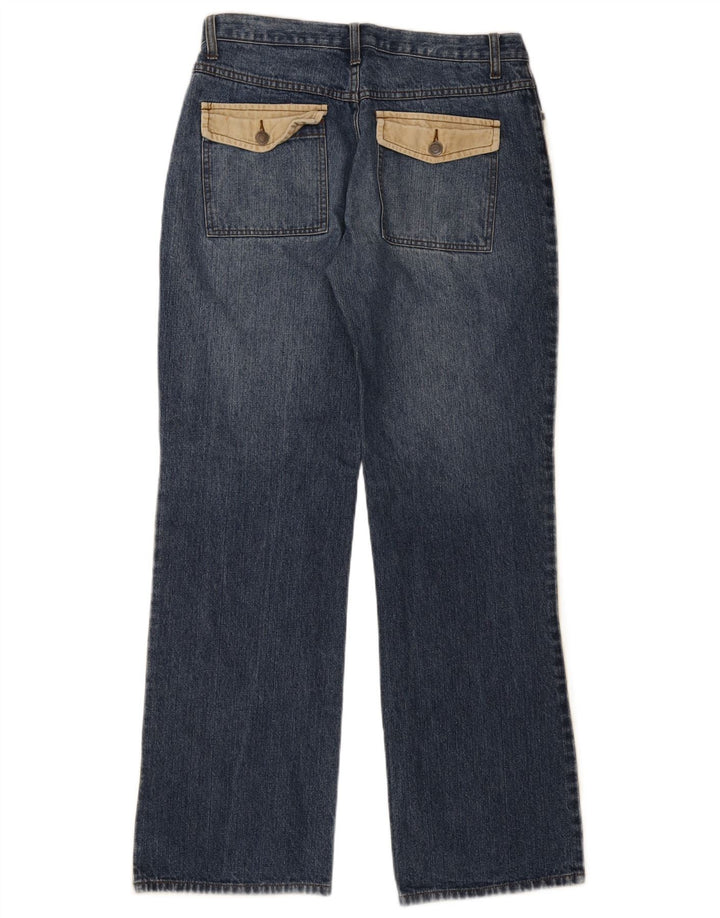 Identic Mens Bootcut Jeans W33 L34 Bege Colourblock Algodão