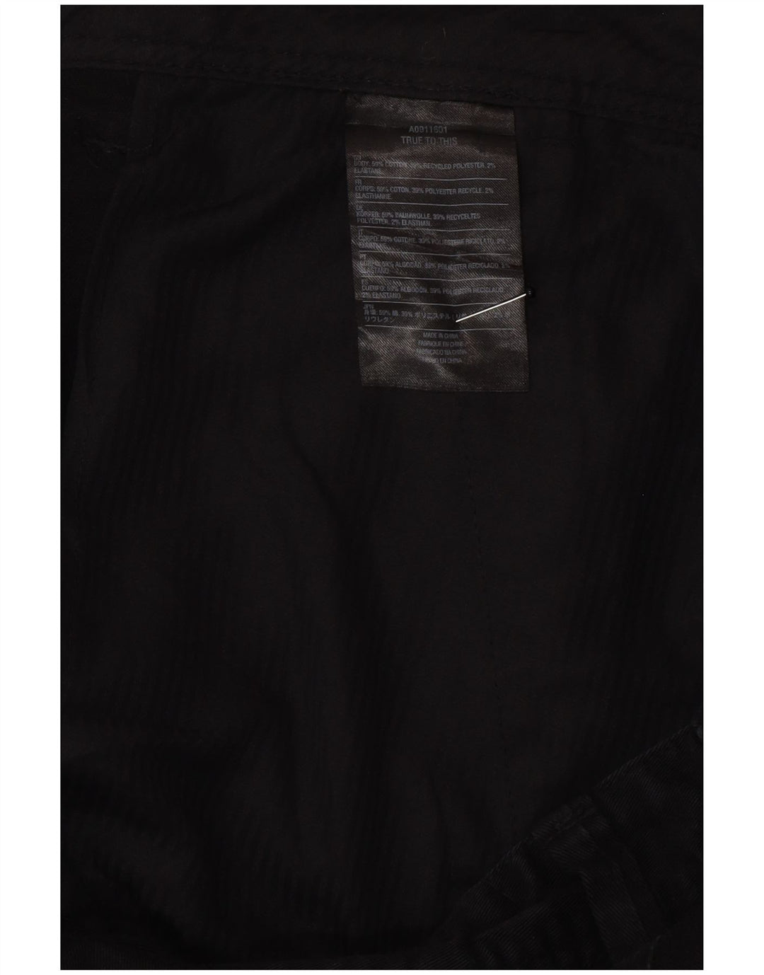 Volcom Mens Chino Shorts W40 XL Algodão Preto