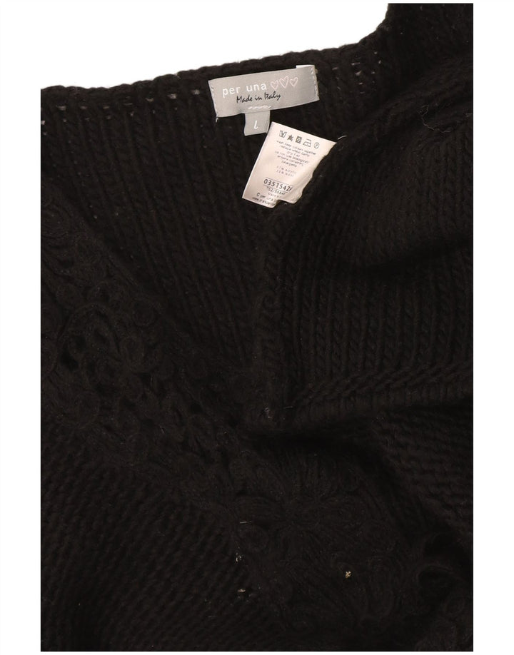 Marks & Spencer Suéter feminino Per Una Cardigan Reino Unido 16 Grande Preto