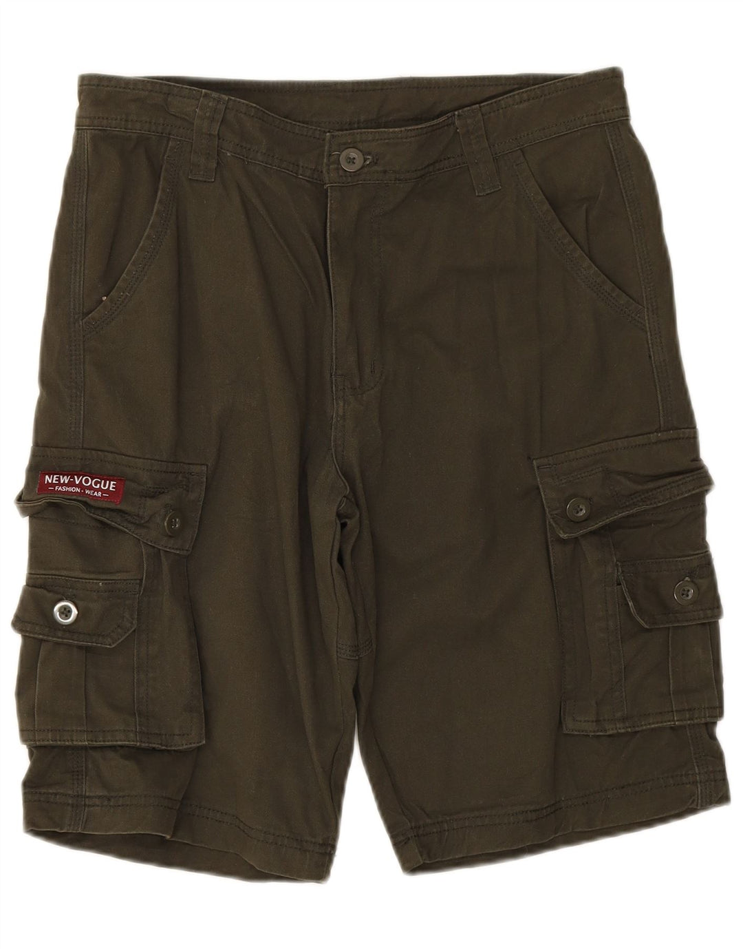 Shorts cargo masculino vintage W30 algodão cáqui médio