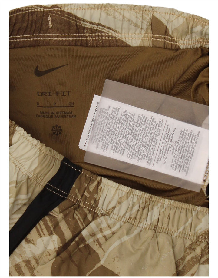 Nike Mens Dri Fit Sport Shorts Pequeno Marrom Camuflagem Poliéster