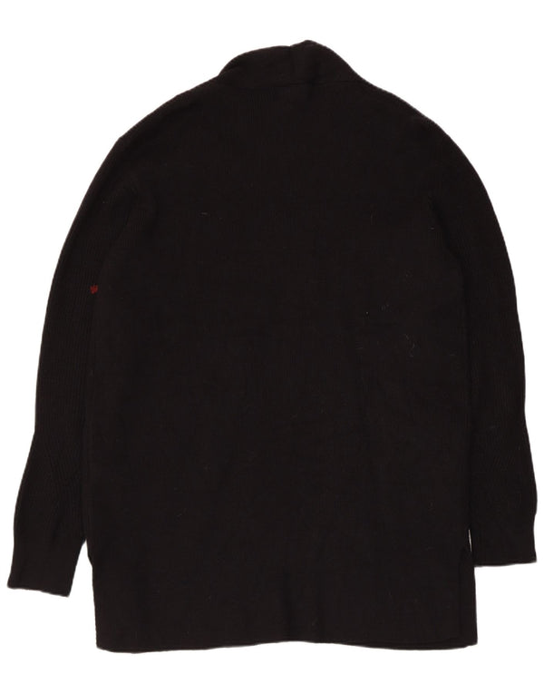 Marks & Spencer Suéter feminino Longline Open Cardigan Reino Unido 14 Médio Preto