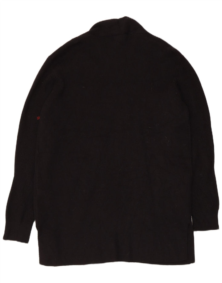Marks & Spencer Suéter feminino Longline Open Cardigan Reino Unido 14 Médio Preto