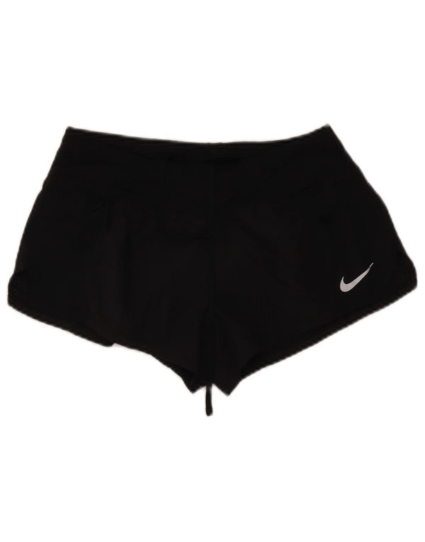 Nike Womens Dri Fit Sport Shorts UK 10 Pequeno Poliéster Preto