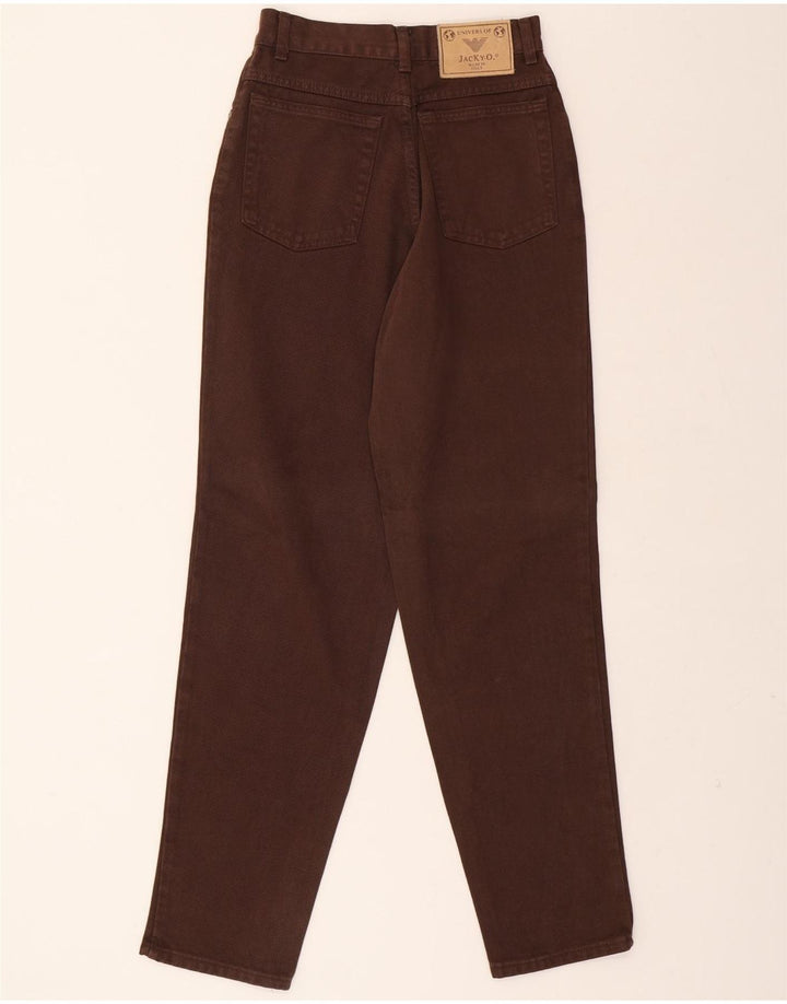 JACKY-O Womens Tapered Casual Trousers W28 L32 Brown Cotton Vintage Jacky-O and Second-Hand Jacky-O from Messina Hembry 