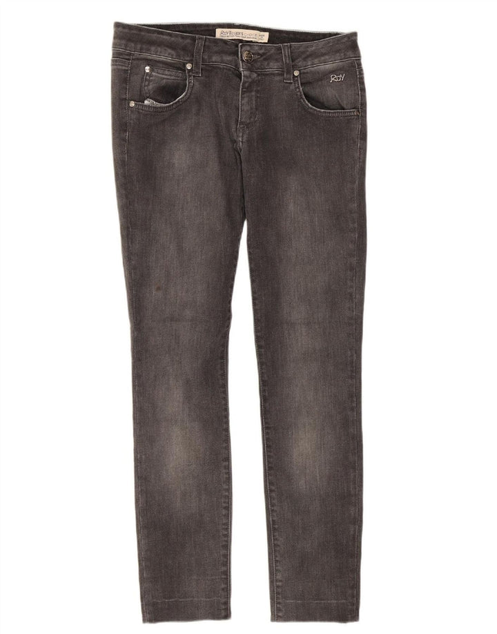 ROY ROGERS Calça jeans feminina slim W29 L29 algodão cinza