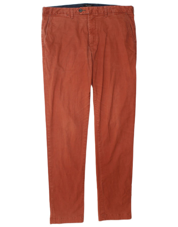 Calça Chino Masculina Slim Ted Baker W34 L33 Algodão Marrom
