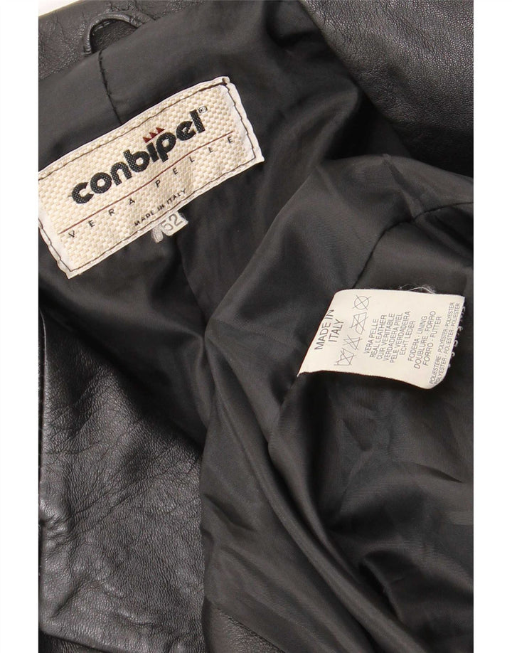 Jaqueta de couro masculina Conbipel IT 52 grande preta