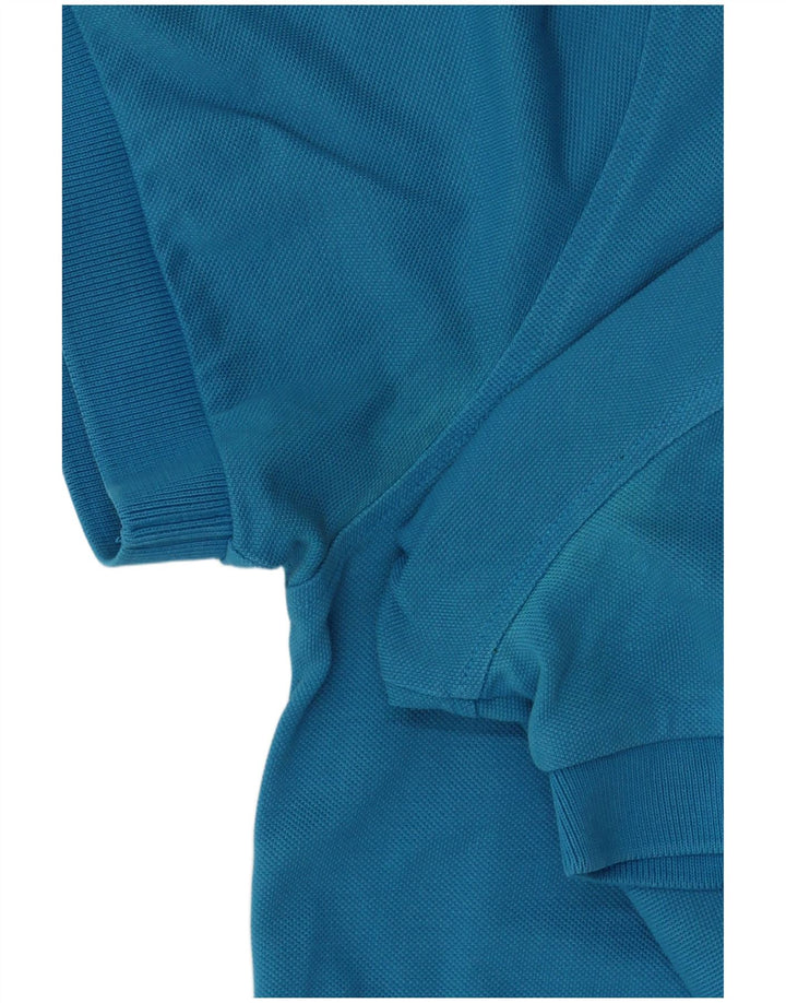Camisa polo masculina Hugo Boss Regular Fit algodão azul médio
