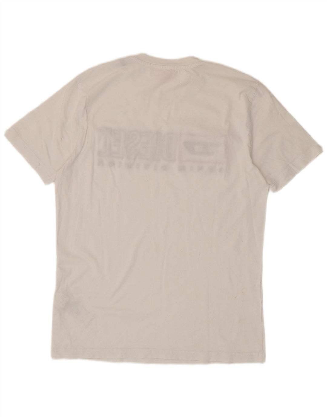 Diesel Mens Graphic T-Shirt Top XL Algodão Branco
