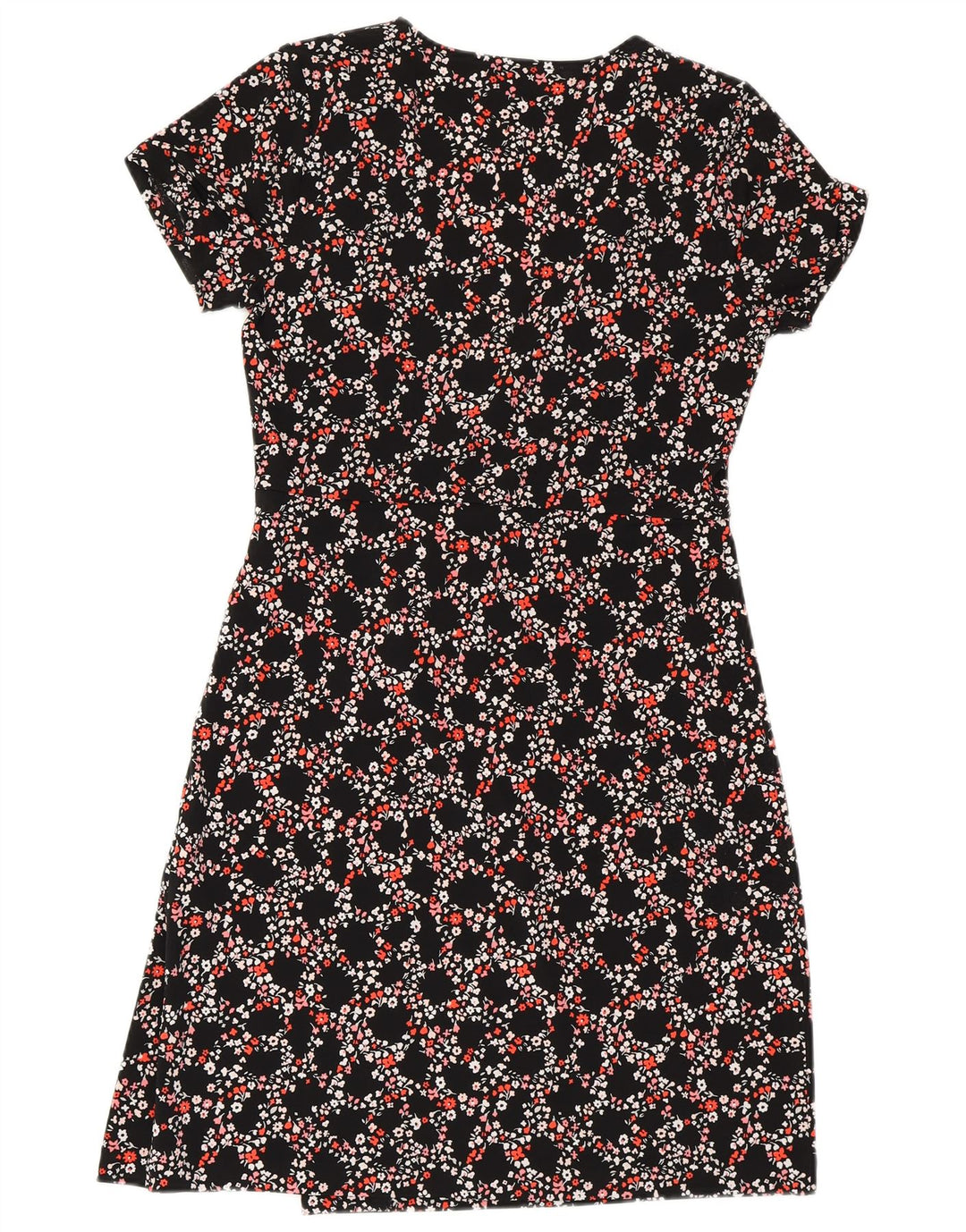 Vestido feminino MICHAEL KORS UK 10 pequeno preto floral poliéster