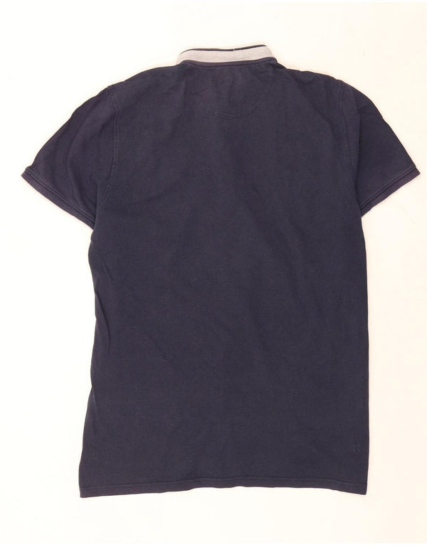 Camisa polo masculina Massimo Dutti casual fit XL azul marinho