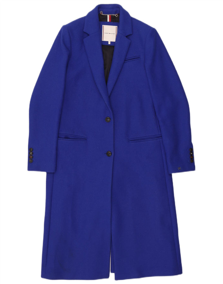 Sobretudo feminino Tommy Hilfiger Reino Unido 10 lã azul pequena