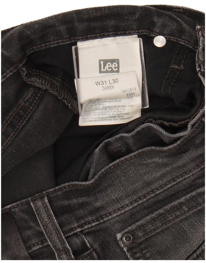 Lee Mens Daren Straight Jeans W31 L30 Algodão Cinza