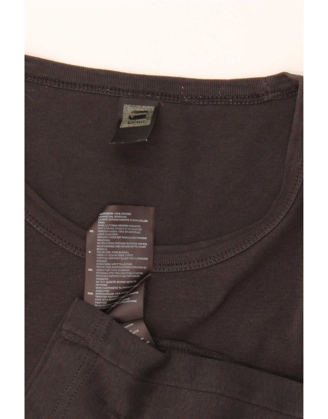 G-Star Mens Top Manga Longa Médio Algodão Preto