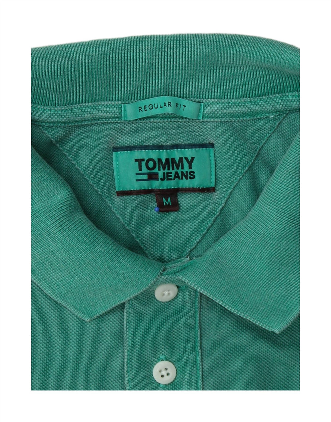 Camisa polo masculina TOMMY HILFIGER regular fit algodão verde médio
