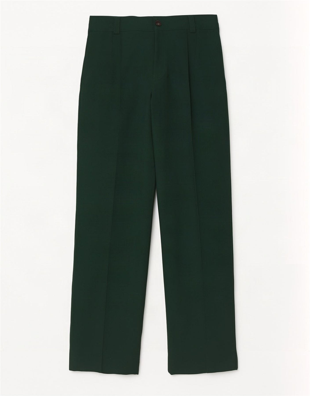 Calça feminina reta casual Zara médio W28 L32 poliéster verde