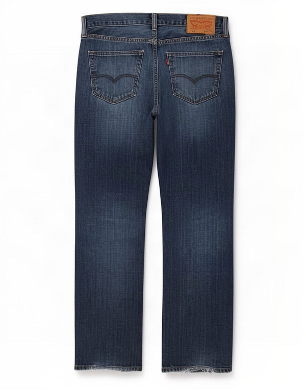 Levi's Masculino 527 Bootcut Jeans W34 L32 Azul Marinho Algodão