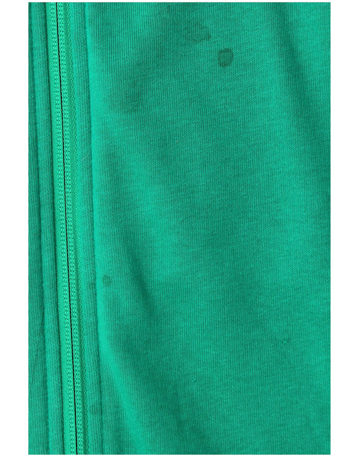 Suéter PUMA masculino com capuz e zíper grande algodão verde