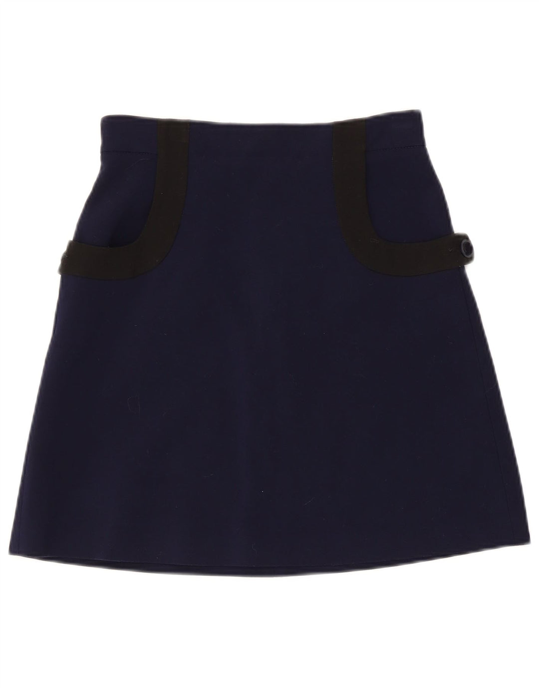 Saia evasê feminina Max & Co. W26 pequena azul marinho