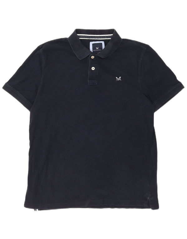 Camisa polo masculina XL da Crew Clothing algodão azul marinho
