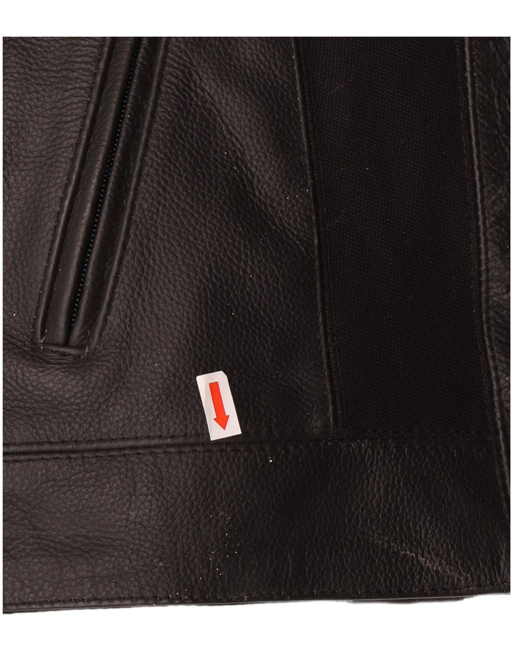 LEWIS Jaqueta feminina de couro para motociclista UK 18 XL couro preto