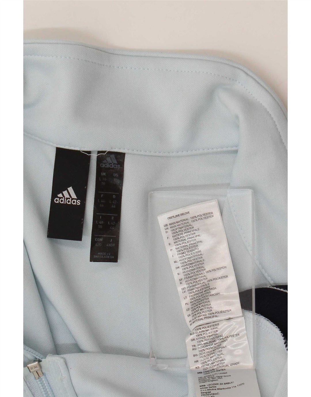 Adidas Womens Tracksuit Top Jacket UK 16/18 Grande Azul Colorblock