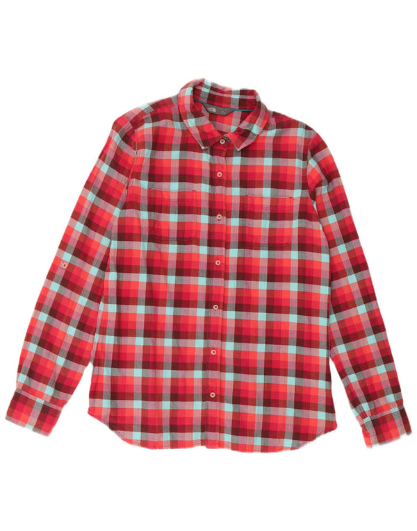 Camisa feminina de flanela The North Face Reino Unido 16 grande algodão xadrez vermelho