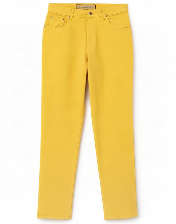Oil Company Mens Tapered Jeans IT 50 Grande W34 L33 Algodão Amarelo