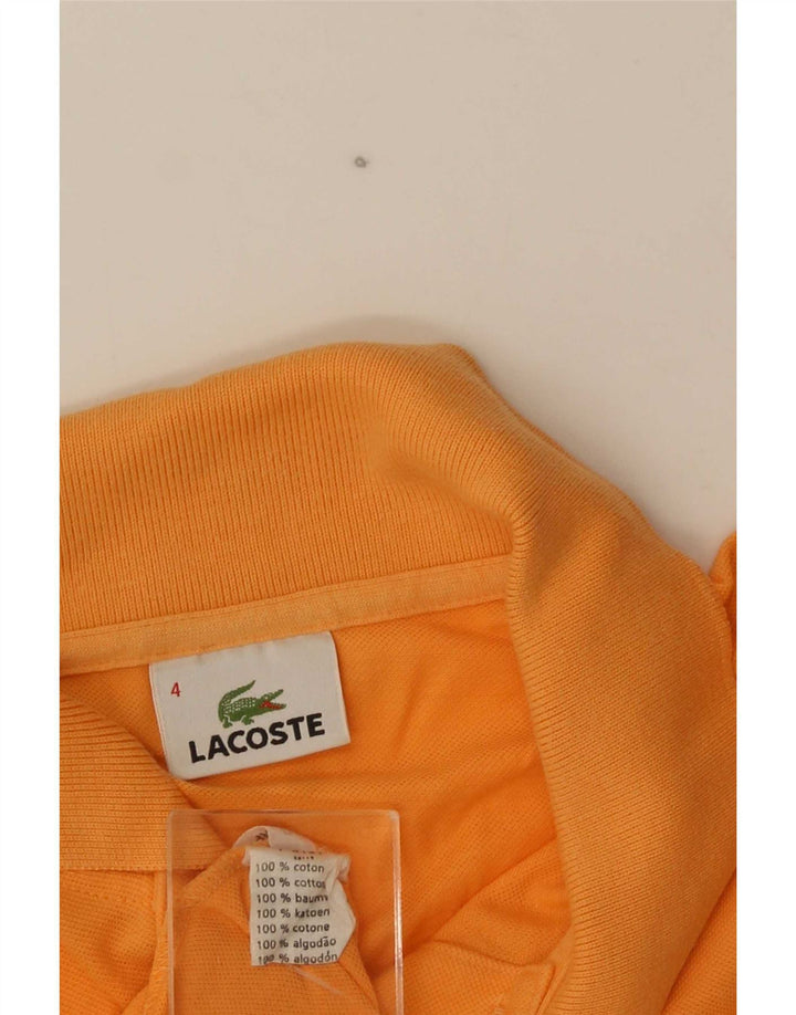 Camisa polo masculina Lacoste tamanho 4 médio algodão laranja