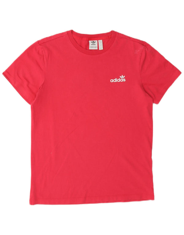 Camiseta Adidas Feminina Graphic Top UK 8 Pequeno Algodão Rosa