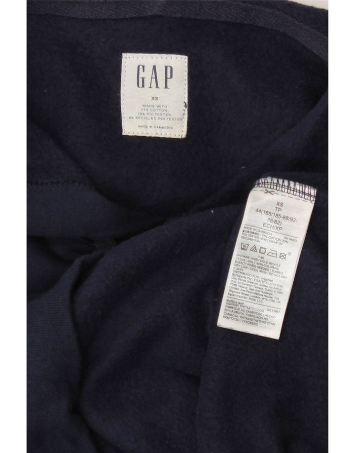 Suéter com capuz gráfico masculino Gap XS azul marinho algodão